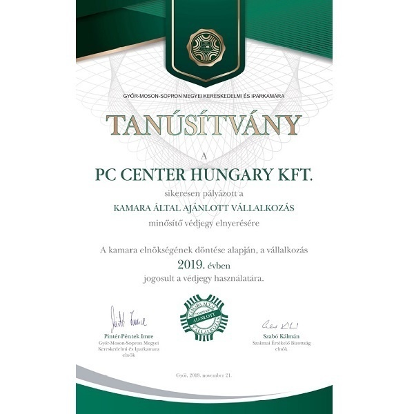 PC Center Hungary Kft. - Kamara által AJÁNLOTT vállalkozás 2019